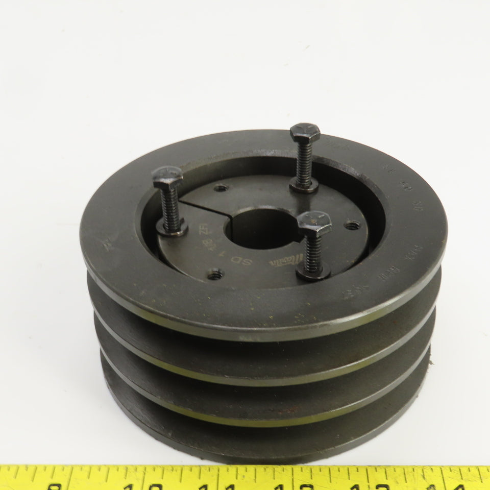Martin 3B 5.0 SD 3 Groove Pulley Sheave 5.35" OD 1-1/8" Bore 2-1/2" Wide