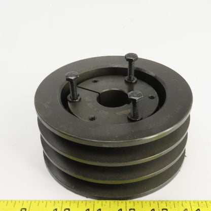 Martin 3B 5.0 SD 3 Groove Pulley Sheave 5.35" OD 1-1/8" Bore 2-1/2" Wide