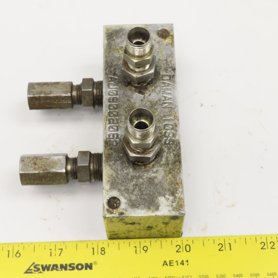Daman AJ0900206P Aluminum Junction Block Header 2 Station