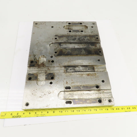 20" L x 13-1/4" W Machined Steel Fixture Set Up Jig Plate 1-1/2" Thick