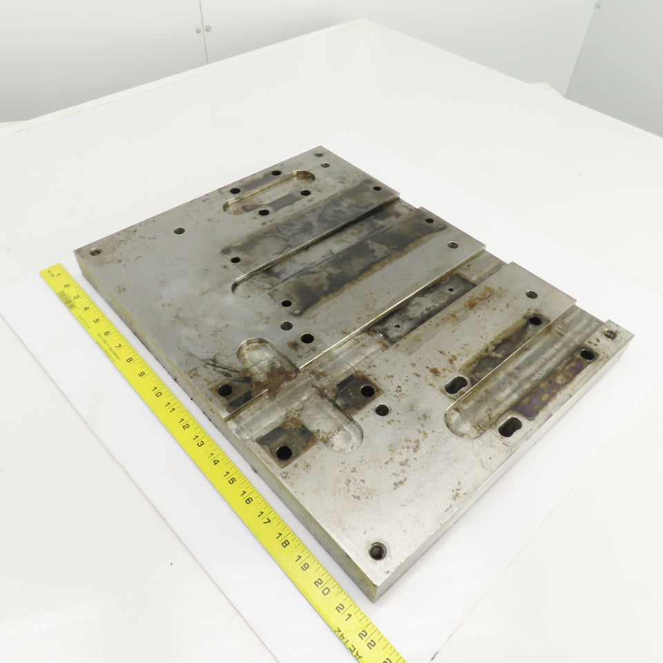 20" L x 13-1/4" W Machined Steel Fixture Set Up Jig Plate 1-1/2" Thick