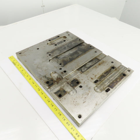 20" L x 13-1/4" W Machined Steel Fixture Set Up Jig Plate 1-1/2" Thick