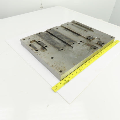 20" L x 13-1/4" W Machined Steel Fixture Set Up Jig Plate 1-1/2" Thick