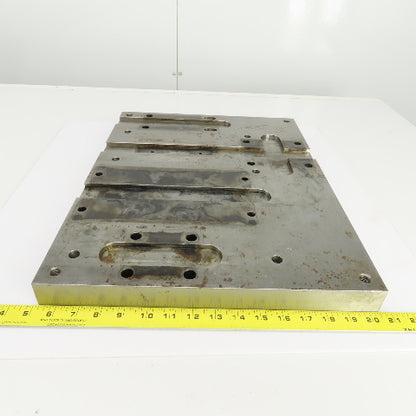 20" L x 13-1/4" W Machined Steel Fixture Set Up Jig Plate 1-1/2" Thick