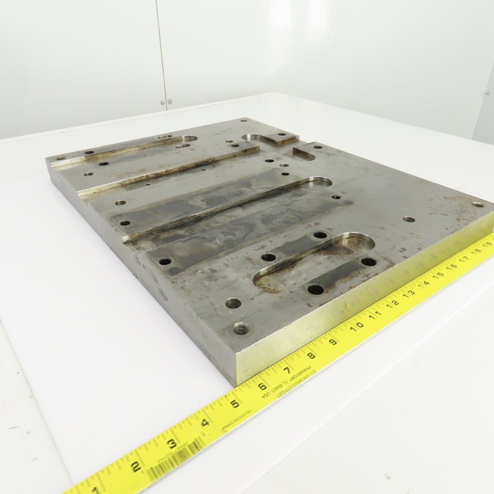 20" L x 13-1/4" W Machined Steel Fixture Set Up Jig Plate 1-1/2" Thick