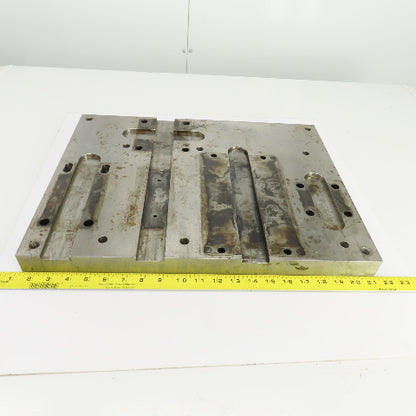 20" L x 13-1/4" W Machined Steel Fixture Set Up Jig Plate 1-1/2" Thick