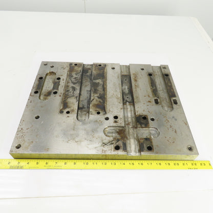20" L x 13-1/4" W Machined Steel Fixture Set Up Jig Plate 1-1/2" Thick