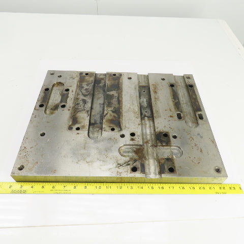 20" L x 13-1/4" W Machined Steel Fixture Set Up Jig Plate 1-1/2" Thick