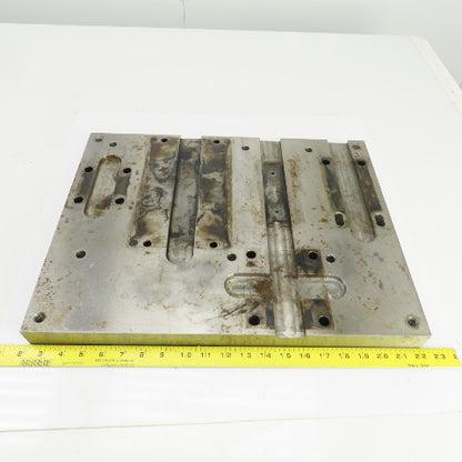 20" L x 13-1/4" W Machined Steel Fixture Set Up Jig Plate 1-1/2" Thick