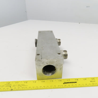 Aluminum Block Hydraulic Manifold 6 Port Parallel