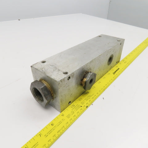 Aluminum Block Hydraulic Manifold 6 Port Parallel