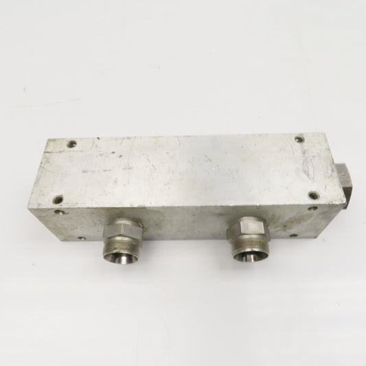 Aluminum Block Hydraulic Manifold 6 Port Parallel