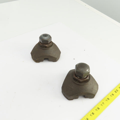 CNC Cast Iron Foundation Block & Jack Screw Leveling Feet 4-5" Adjustment Lot/2