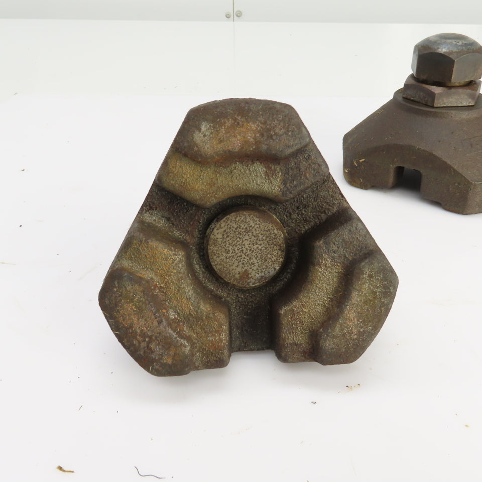 CNC Cast Iron Foundation Block & Jack Screw Leveling Feet 4-5" Adjustment Lot/2