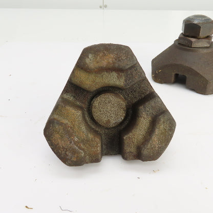 CNC Cast Iron Foundation Block & Jack Screw Leveling Feet 4-5" Adjustment Lot/2