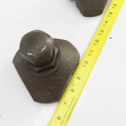 CNC Cast Iron Foundation Block & Jack Screw Leveling Feet 4-5" Adjustment Lot/2