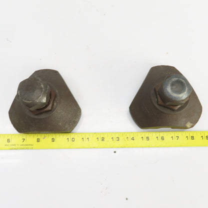 CNC Cast Iron Foundation Block & Jack Screw Leveling Feet 4-5" Adjustment Lot/2