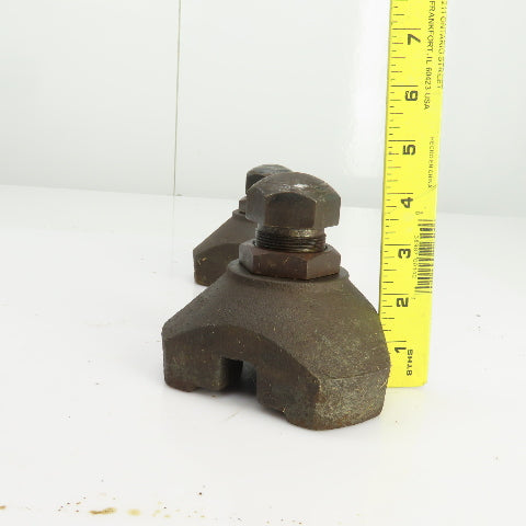 CNC Cast Iron Foundation Block & Jack Screw Leveling Feet 4-5" Adjustment Lot/2
