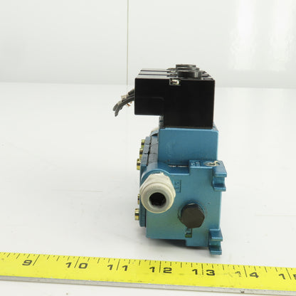 MAC 713C-11-PI-111CA /PID-111CAAA Pneumatic Solenoid 3 Valve Manifold Block 120V