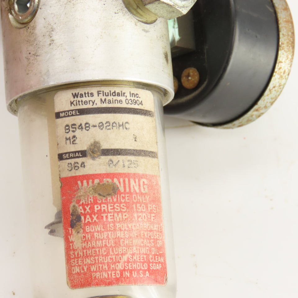 Watts Fluidair 8548-02AHC Pneumatic Filter Regulator
