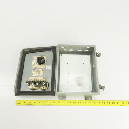 Hammond 10" x 8" x 4" Electrical Enclosure W/Backplate & Switches 600V