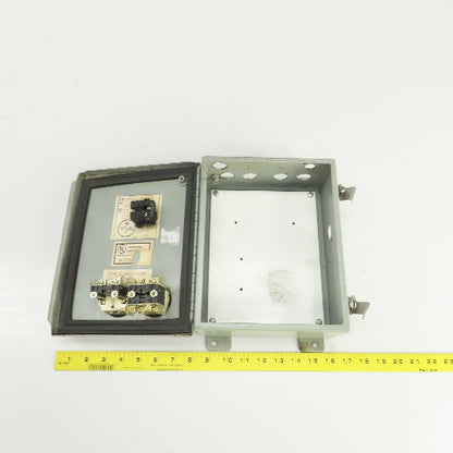 Hammond 10" x 8" x 4" Electrical Enclosure W/Backplate & Switches 600V