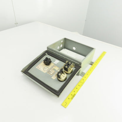 Hammond 10" x 8" x 4" Electrical Enclosure W/Backplate & Switches 600V
