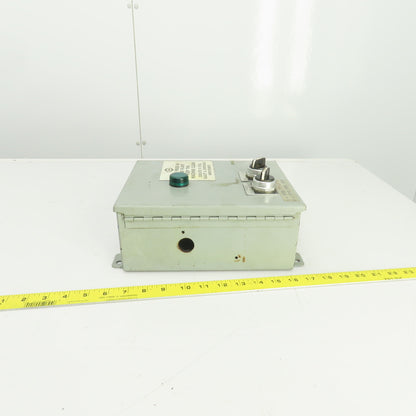 Hammond 10" x 8" x 4" Electrical Enclosure W/Backplate & Switches 600V
