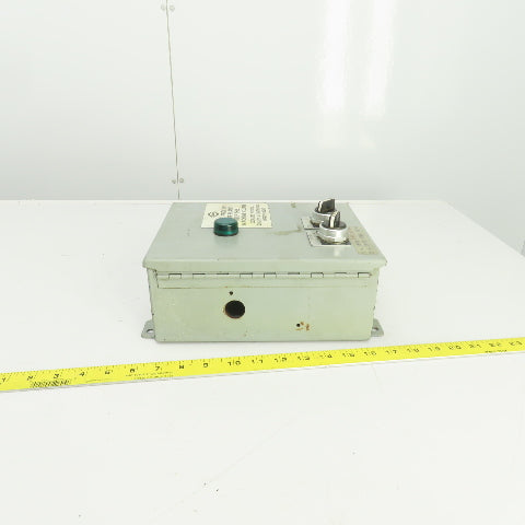 Hammond 10" x 8" x 4" Electrical Enclosure W/Backplate & Switches 600V