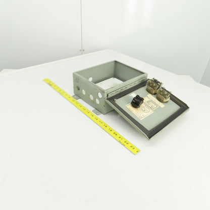 Hammond 10" x 8" x 4" Electrical Enclosure W/Backplate & Switches 600V