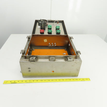 16" x 16" x 7" Stainless Steel Electrical Enclosure W/Backplate & Controls