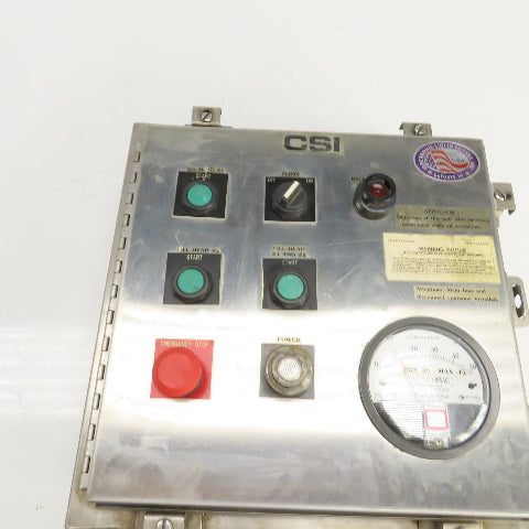 16" x 16" x 7" Stainless Steel Electrical Enclosure W/Backplate & Controls