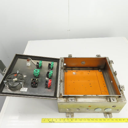 16" x 16" x 7" Stainless Steel Electrical Enclosure W/Backplate & Controls