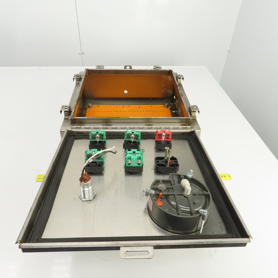 16" x 16" x 7" Stainless Steel Electrical Enclosure W/Backplate & Controls
