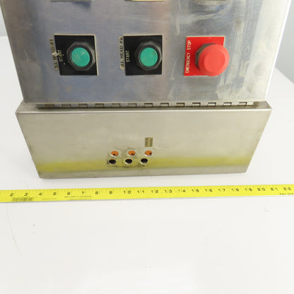 16" x 16" x 7" Stainless Steel Electrical Enclosure W/Backplate & Controls