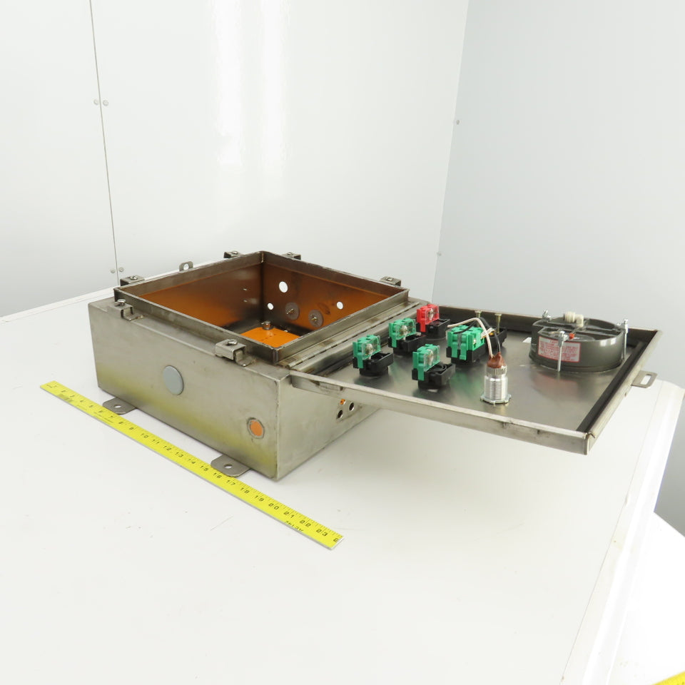 16" x 16" x 7" Stainless Steel Electrical Enclosure W/Backplate & Controls