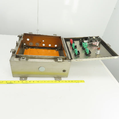 16" x 16" x 7" Stainless Steel Electrical Enclosure W/Backplate & Controls