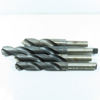 1-3/16" To 1-35/64" High Speed Steel Drill Bit Misc. Lot of 4