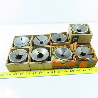 Sutton 1/4" To 1-1/8" 3 Piece Machinist Square Collet Pad Set Lot of 9