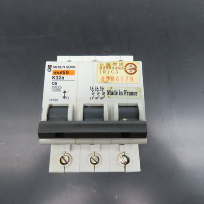 Merlin Gerin K32a Multi9 3 Pole Circuit Breaker 32A 400V