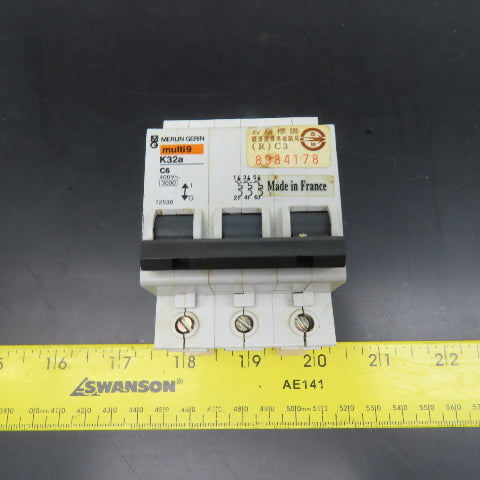 Merlin Gerin K32a Multi9 3 Pole Circuit Breaker 32A 400V