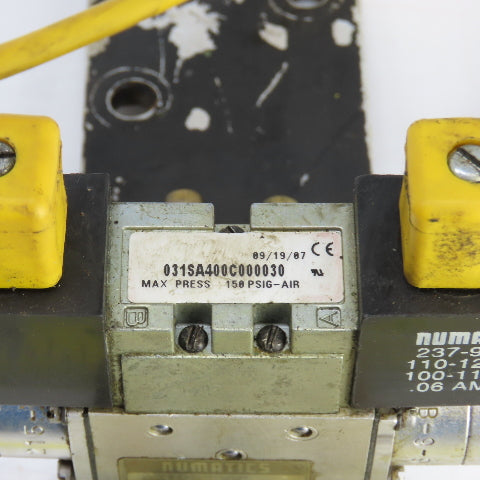 Numatics 031SA400C000030 150PSI Air Solenoid Valve 120V W/237-958B