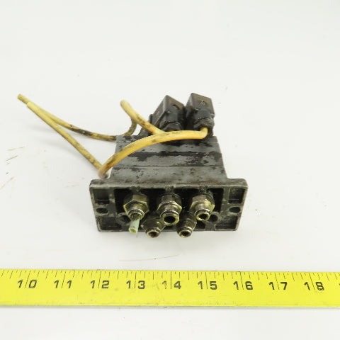 Mecman 580-270 000-1 Subplate W/(2) 24VDC Solenoid Valves 581-22