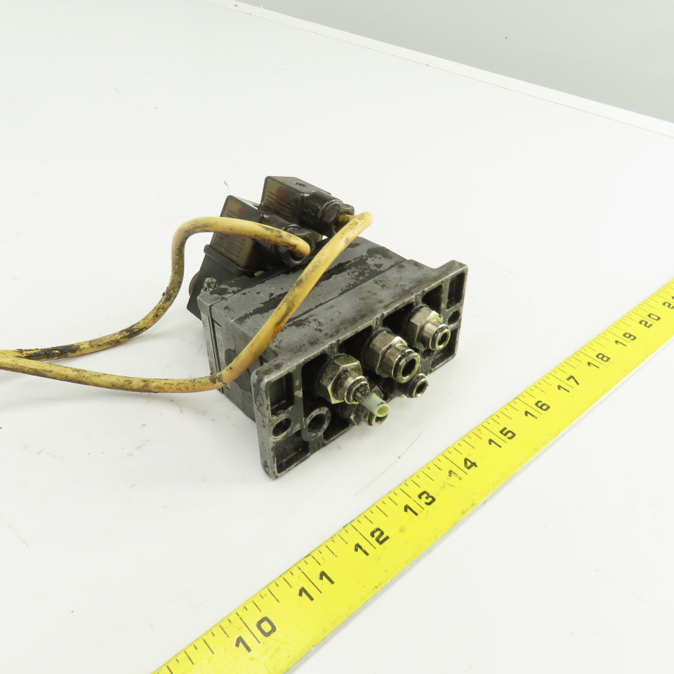 Mecman 580-270 000-1 Subplate W/(2) 24VDC Solenoid Valves 581-22