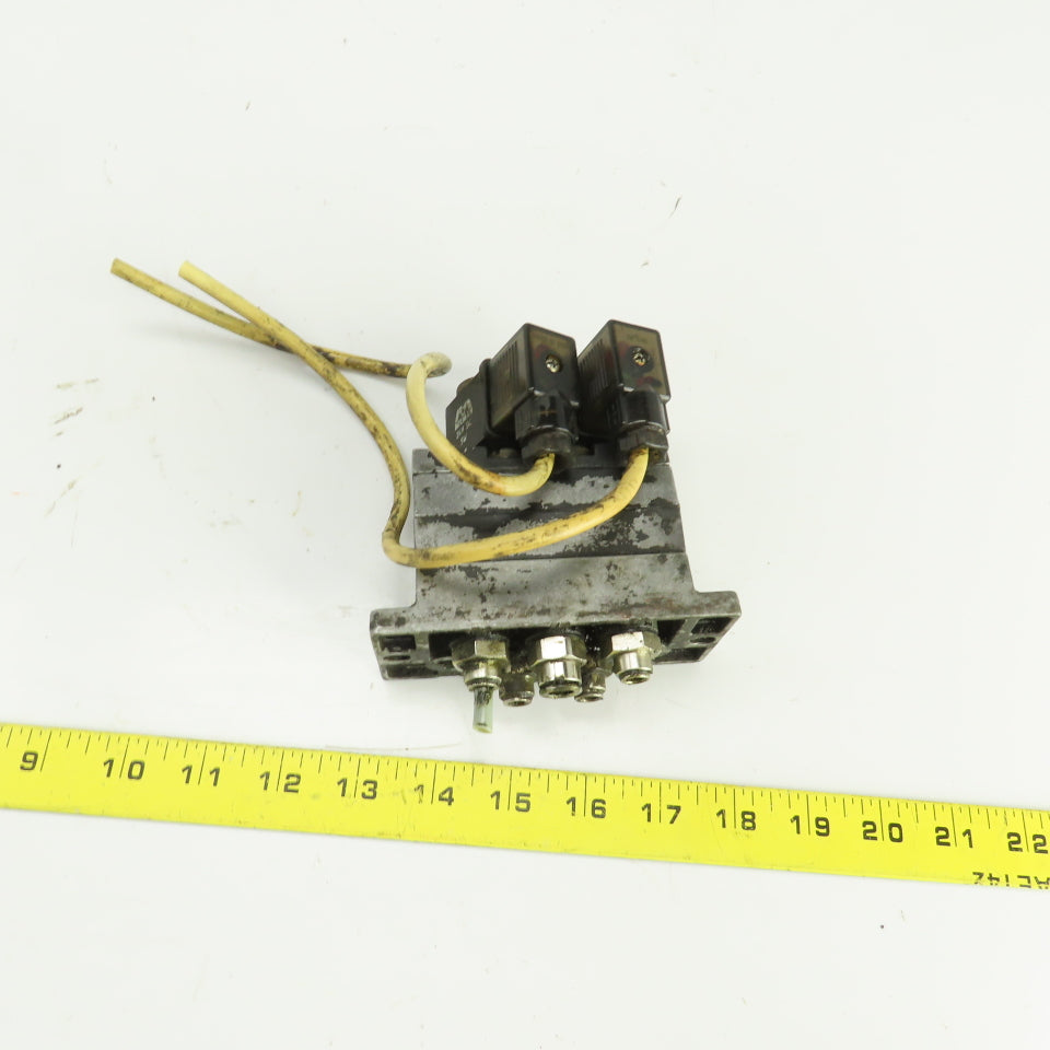 Mecman 580-270 000-1 Subplate W/(2) 24VDC Solenoid Valves 581-22