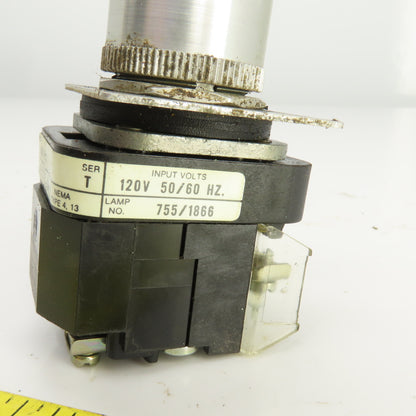 Allen Bradley 800T-PA16 Ser T Green Illuminated Push Button 120V