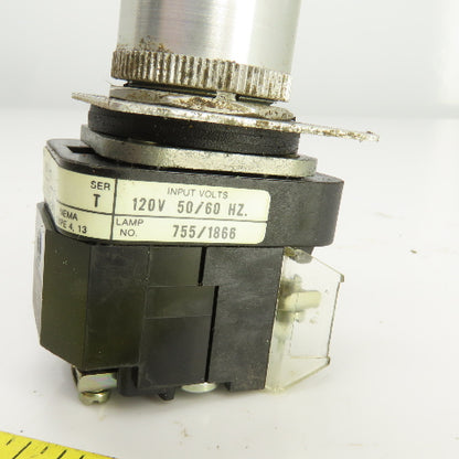 Allen Bradley 800T-PA16 Ser T Green Illuminated Push Button 120V