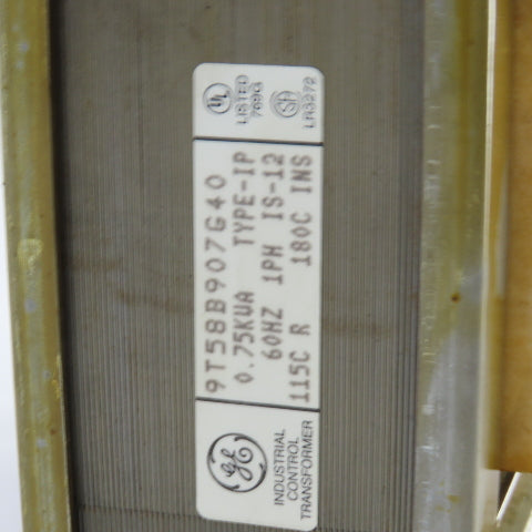 General Electric 9T58B907G40 0.75 kVA Control Transformer 1PH Pri 480V Sec 120V