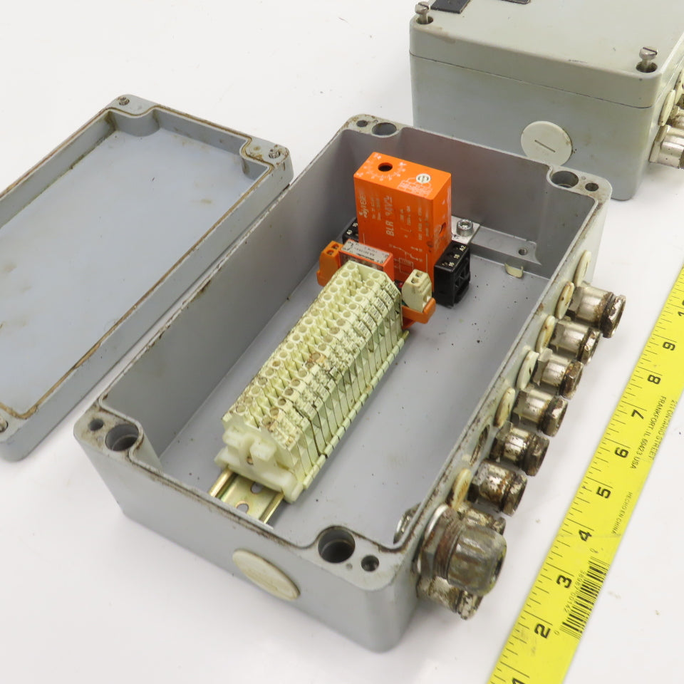 10" x 6" x 3-1/2" Electrical Enclosure Junction Box Screw-On Cover Lot Of 2