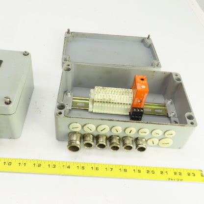 10" x 6" x 3-1/2" Electrical Enclosure Junction Box Screw-On Cover Lot Of 2
